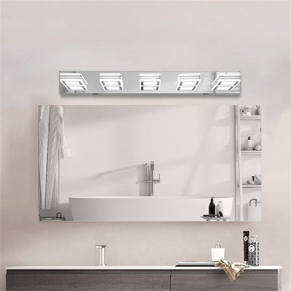 32" 5-Light Chrome Acrylic LED Vanity Wall Light - view 3