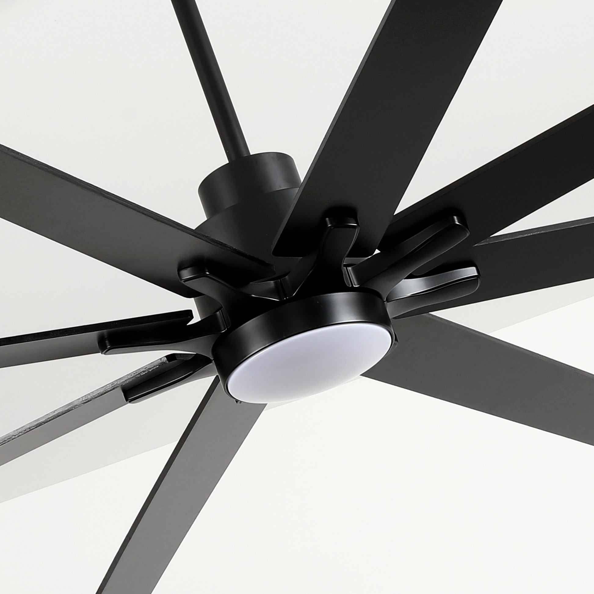 84" Matte Black Plywood Ceiling Fan with Dimmable LED - view 18