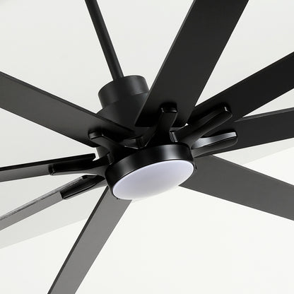 84" Matte Black Plywood Ceiling Fan with Dimmable LED - view 18