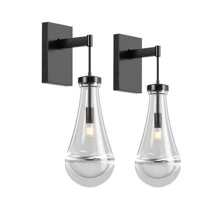 Modern Black Raindrop Wall Light, Set of 2 - view 9