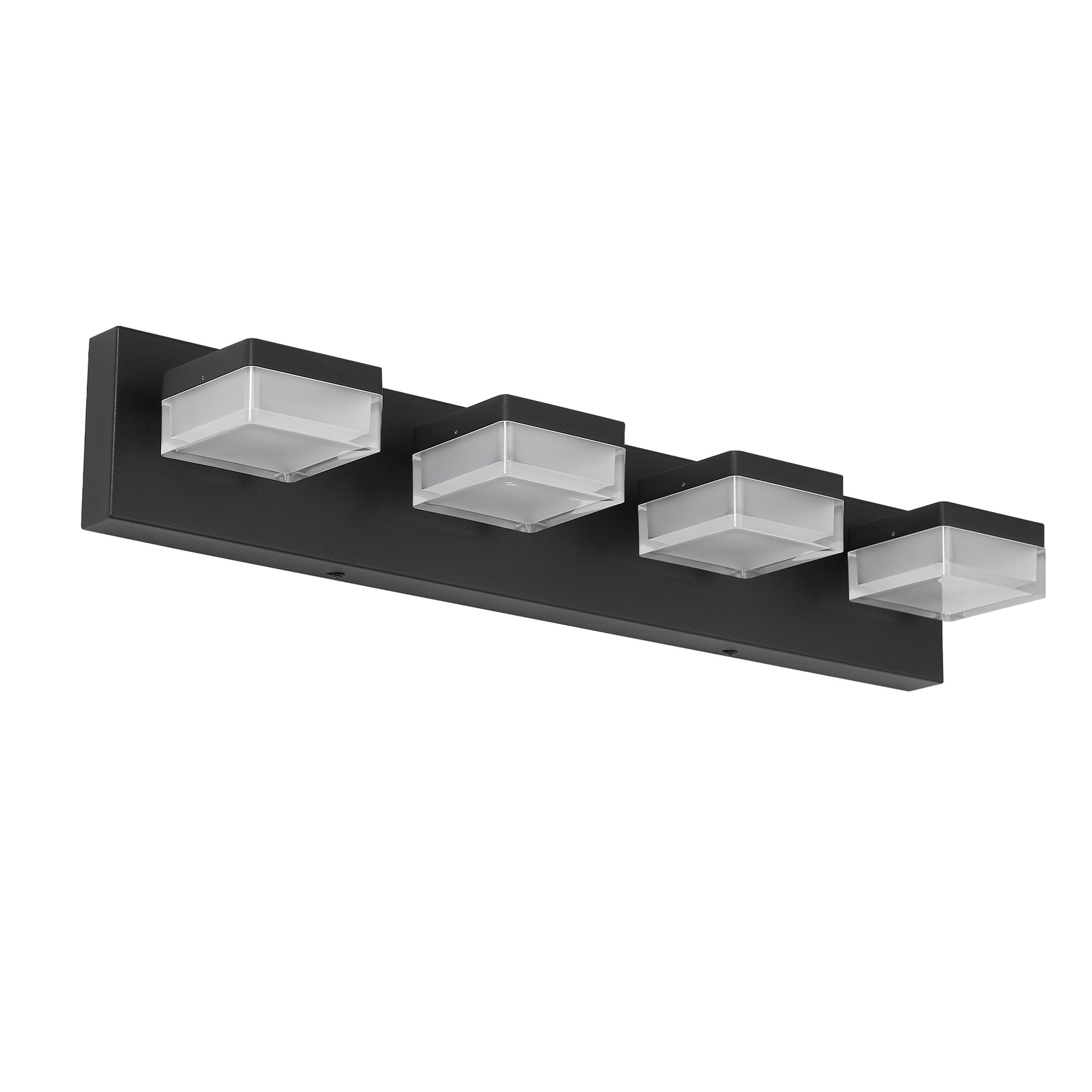4-Light Matte Black Vanity Light with Dimmable LED - view 8