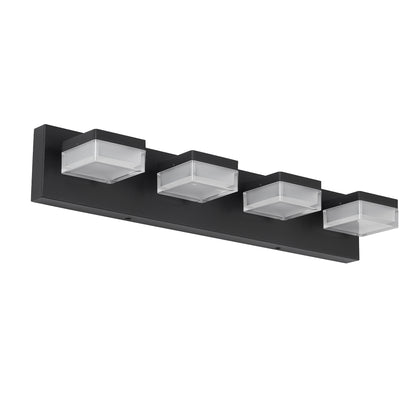 4-Light Matte Black Vanity Light with Dimmable LED - view 8
