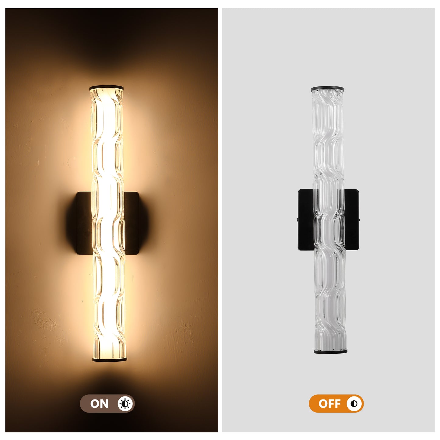 19.7" Black Crystal Wall Sconce, Set of 2 - view 5