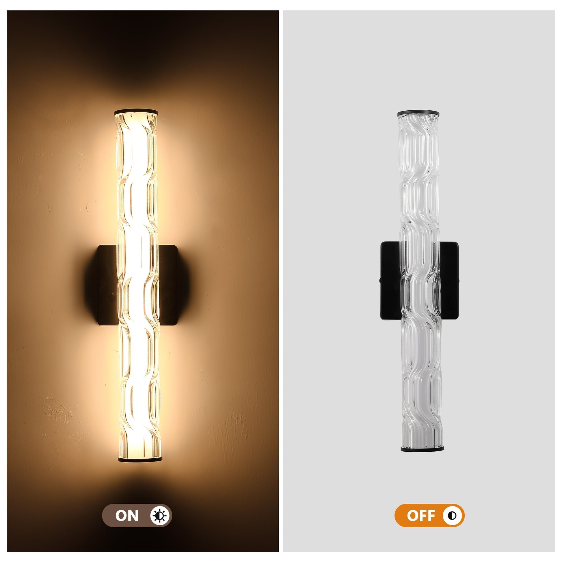 19.7" Black Crystal Wall Sconce, Set of 2 - view 5