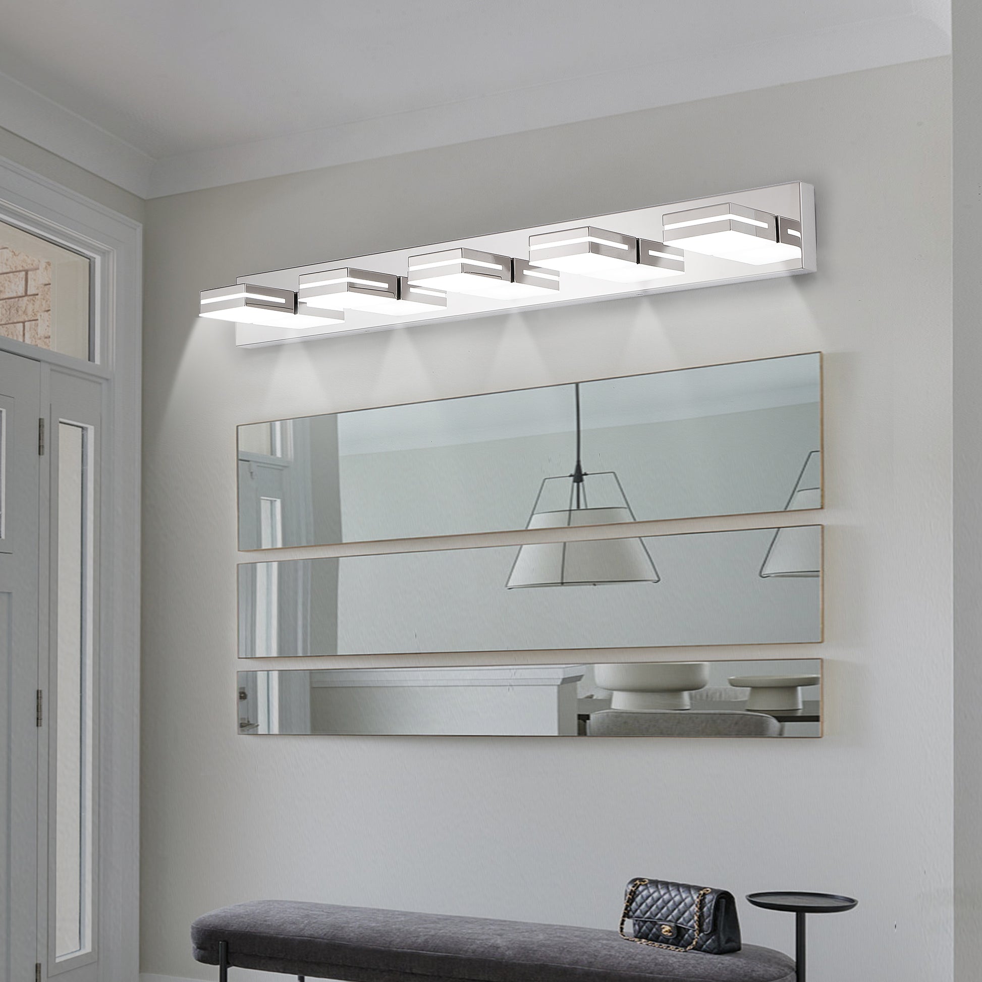 Modern 5-Light Chrome LED Vanity Light - view 3
