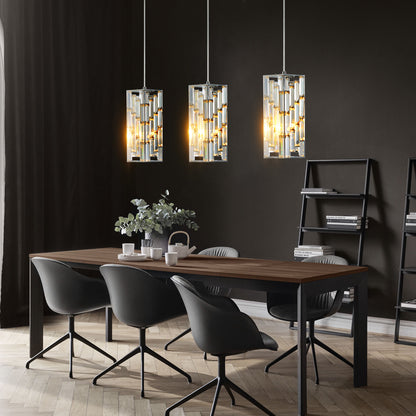 4" Chrome Crystal Pendant Light, Set of 3 - view 2