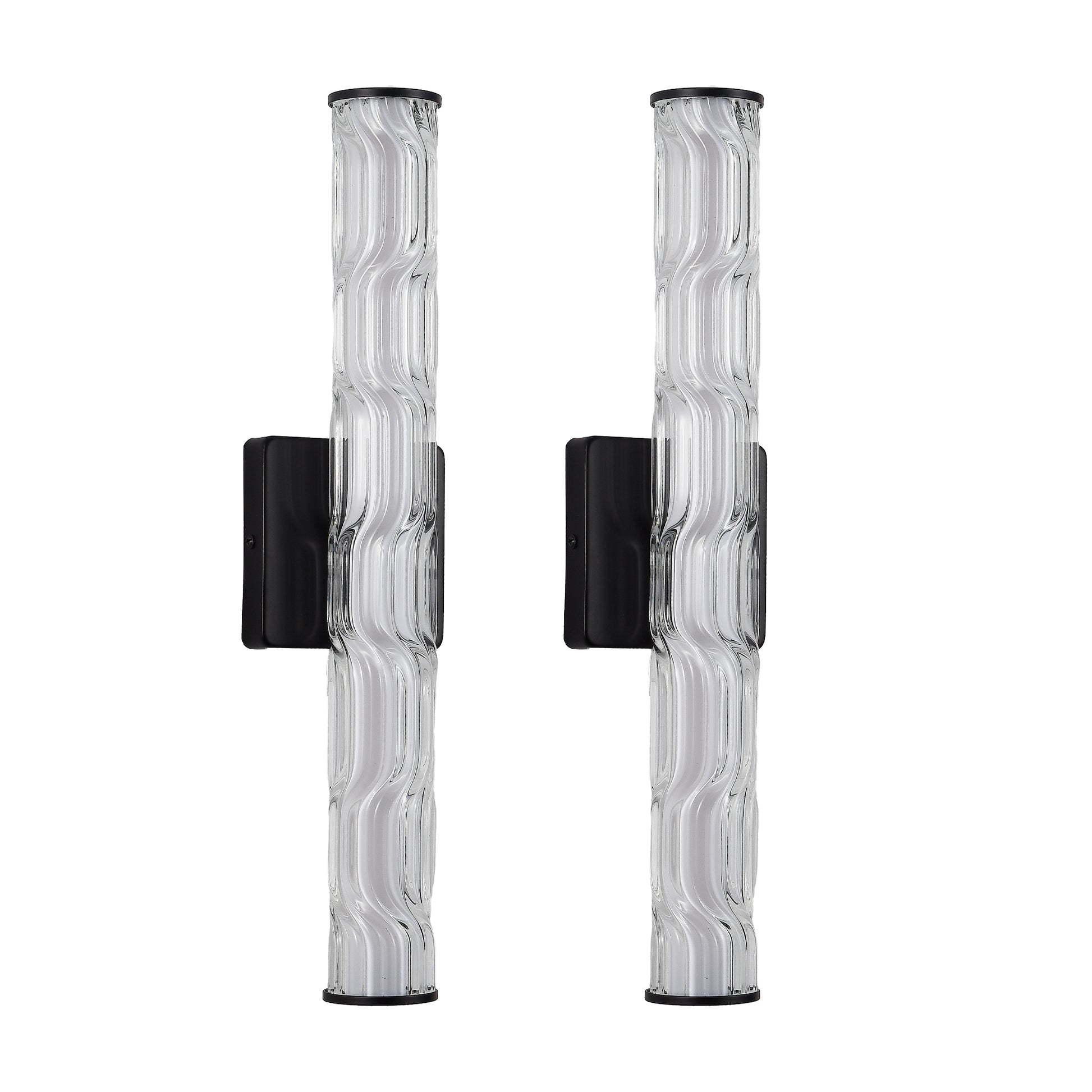 19.7" Black Crystal Wall Sconce, Set of 2 - view 8
