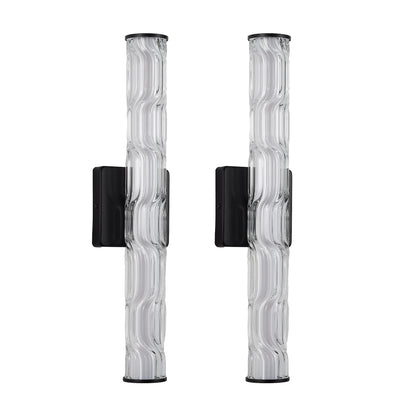 19.7" Black Crystal Wall Sconce, Set of 2 - view 8