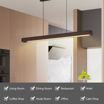 39" Walnut Wood LED Pendant Light - view 6