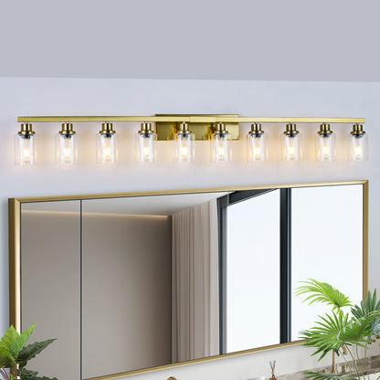 52" 10-Light Gold Bathroom Vanity Light - view 4