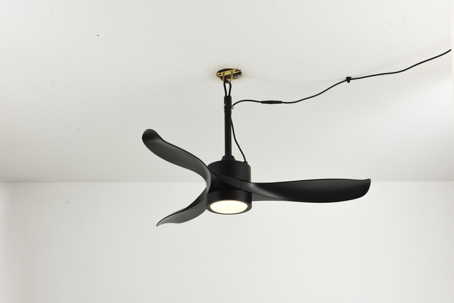42" Matte Black Outdoor Ceiling Fan with LED Light - view 14