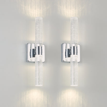 17"H 2-Light Chrome Bubble Crystal Wall Light - view 10