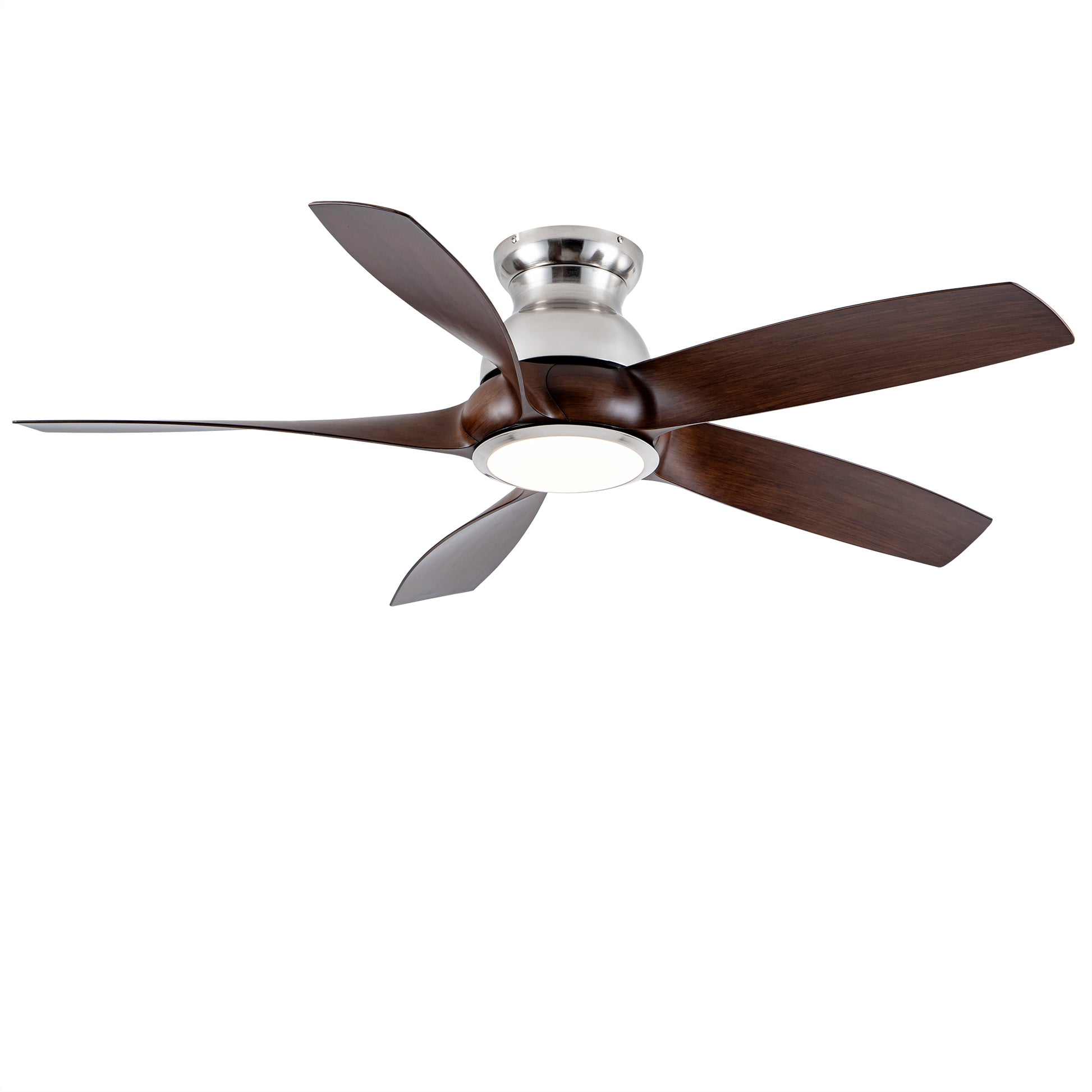 56" Nickel & Wood Ceiling Fan with Remote - view 17