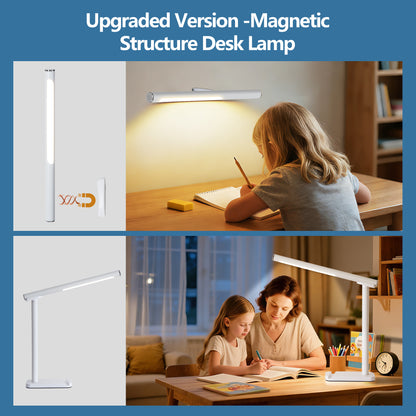 White Adjustable LED Desk Lamp with USB Port - view 2