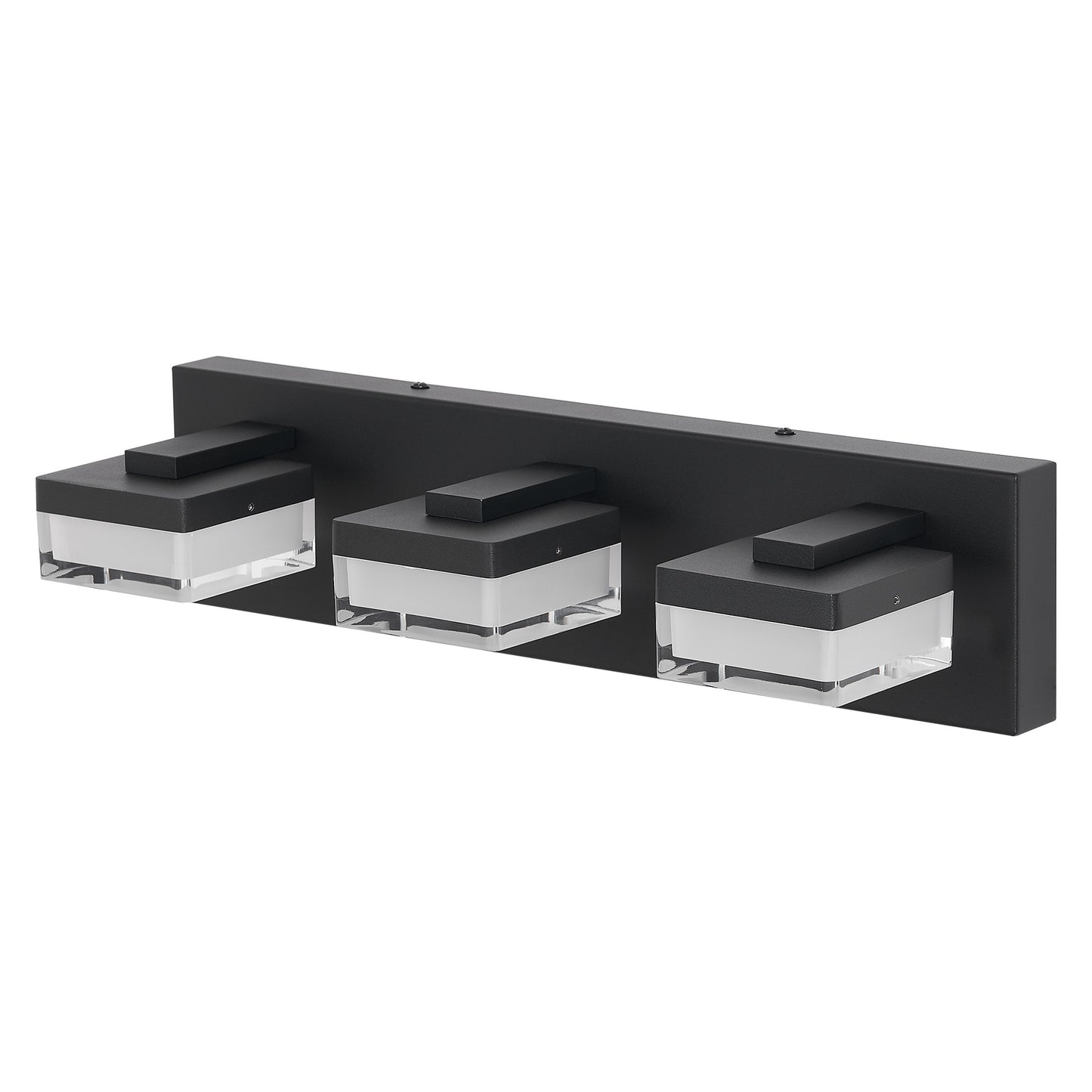 3-Light Matte Black Acrylic LED Vanity Light - view 8