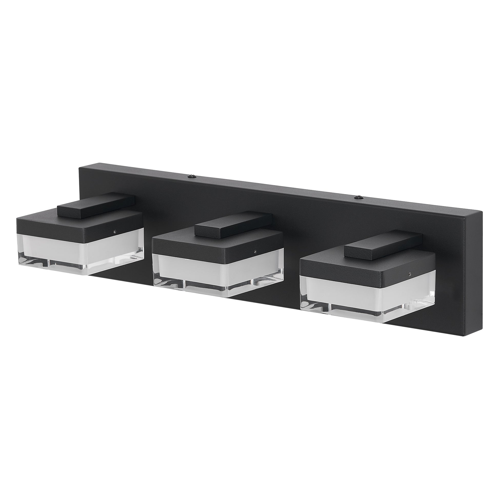 3-Light Matte Black Acrylic LED Vanity Light - view 8