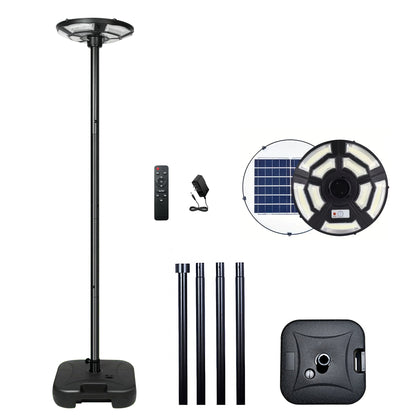 Black Solar UFO LED Street Light with Pole