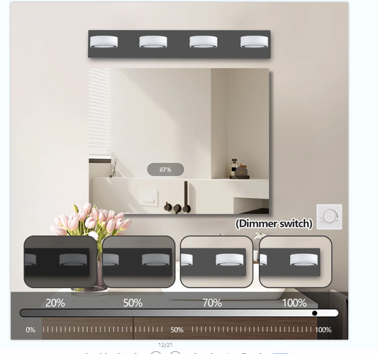 29" Modern 4-Light Black LED Vanity Light - view 2