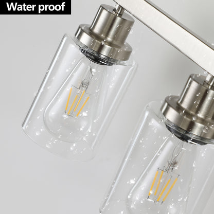31" 5-Light Brushed Nickel Vanity Light with Clear Glass - view 8