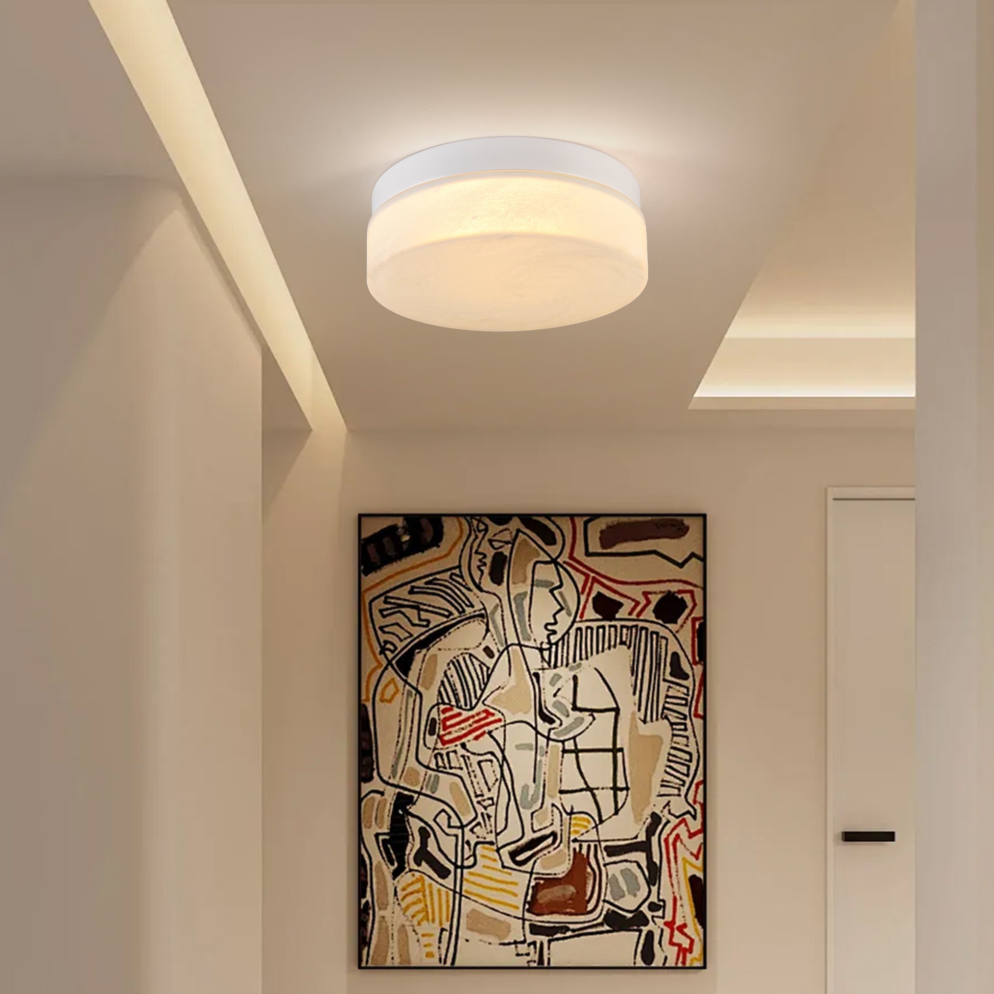 12" White Round LED Flush Mount Ceiling Light - view 2