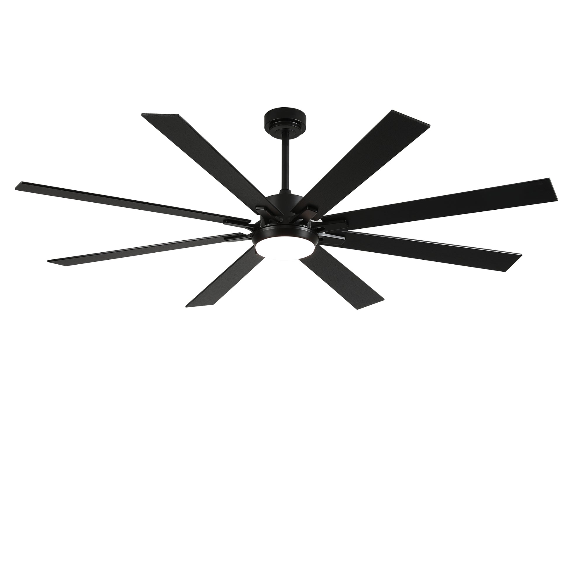 72" Matte Black 8-Blade Ceiling Fan with Dimmable LED - view 24