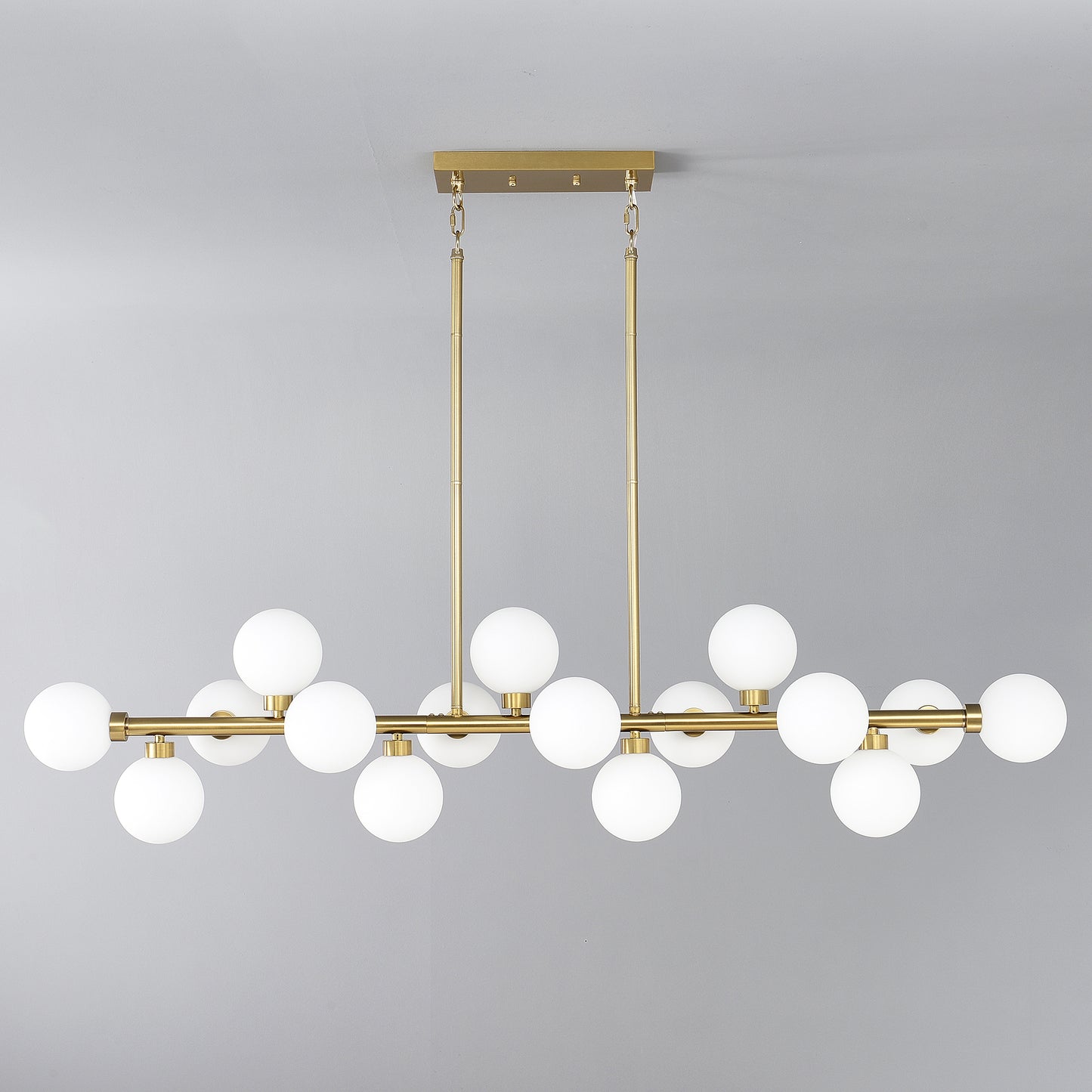 16-Light Gold and Opal Farmhouse Pendant Light - view 12