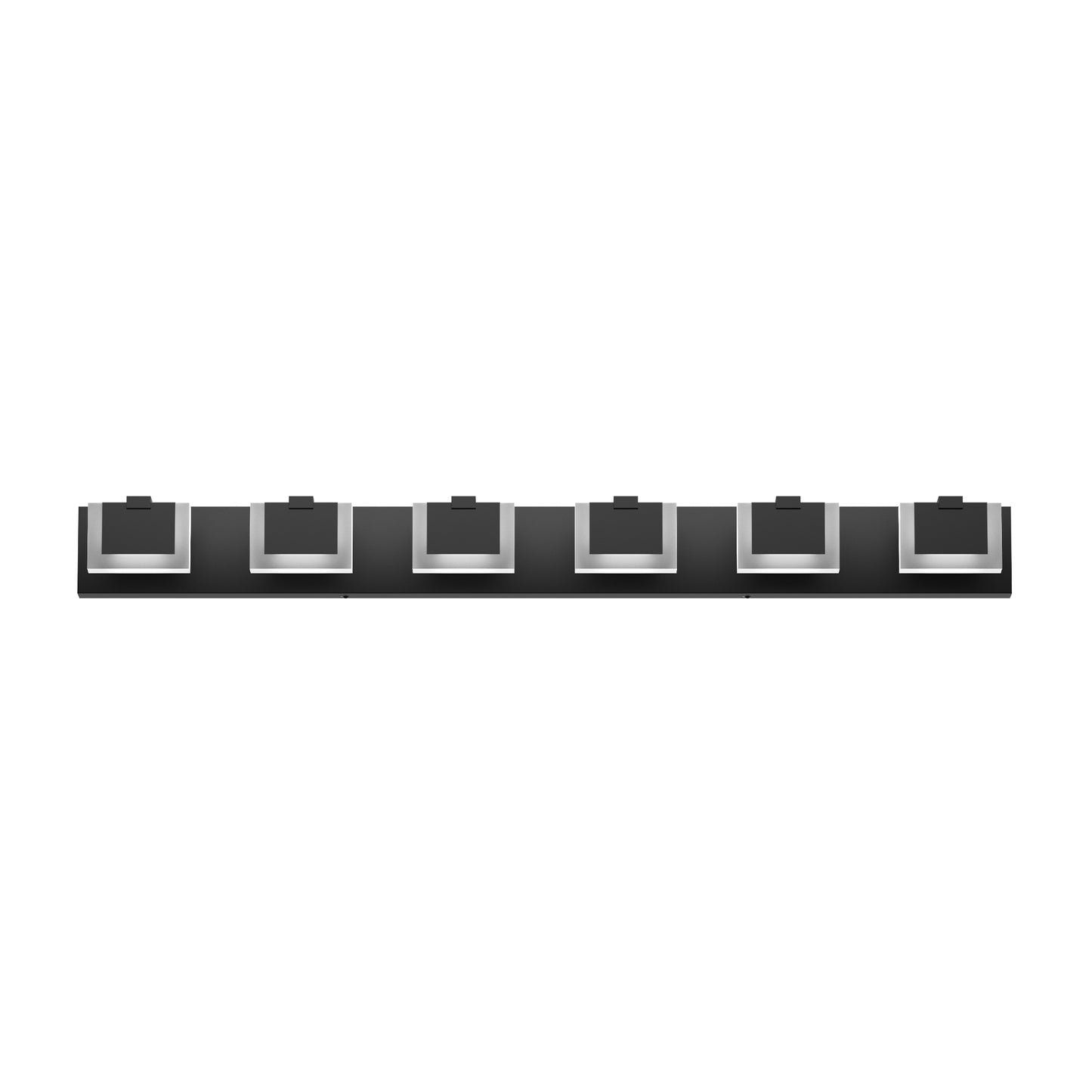 6-Light Matte Black Acrylic LED Vanity Light - view 8