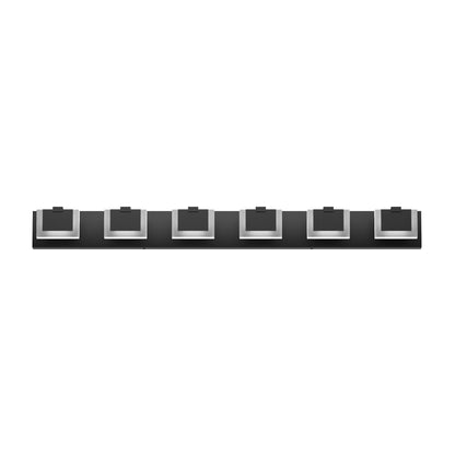 6-Light Matte Black Acrylic LED Vanity Light - view 8
