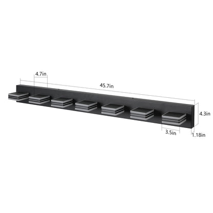 45" 7-Light Black LED Vanity Wall Light - view 13