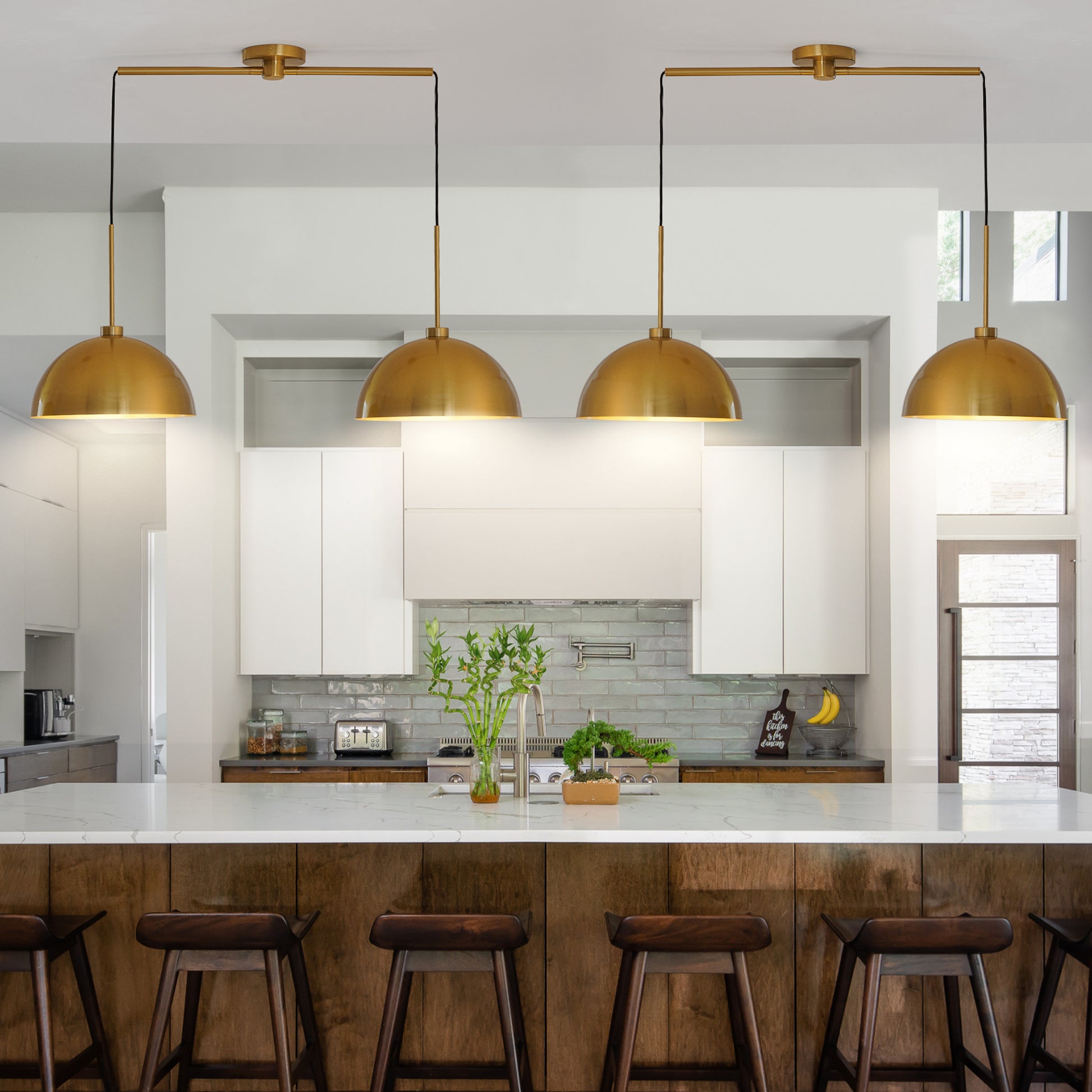 41" Industrial Copper Double Pendant Light - view 4