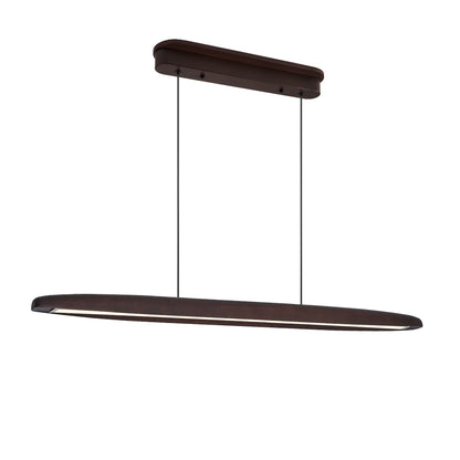 39" Walnut Wood LED Pendant Light with Remote - view 11