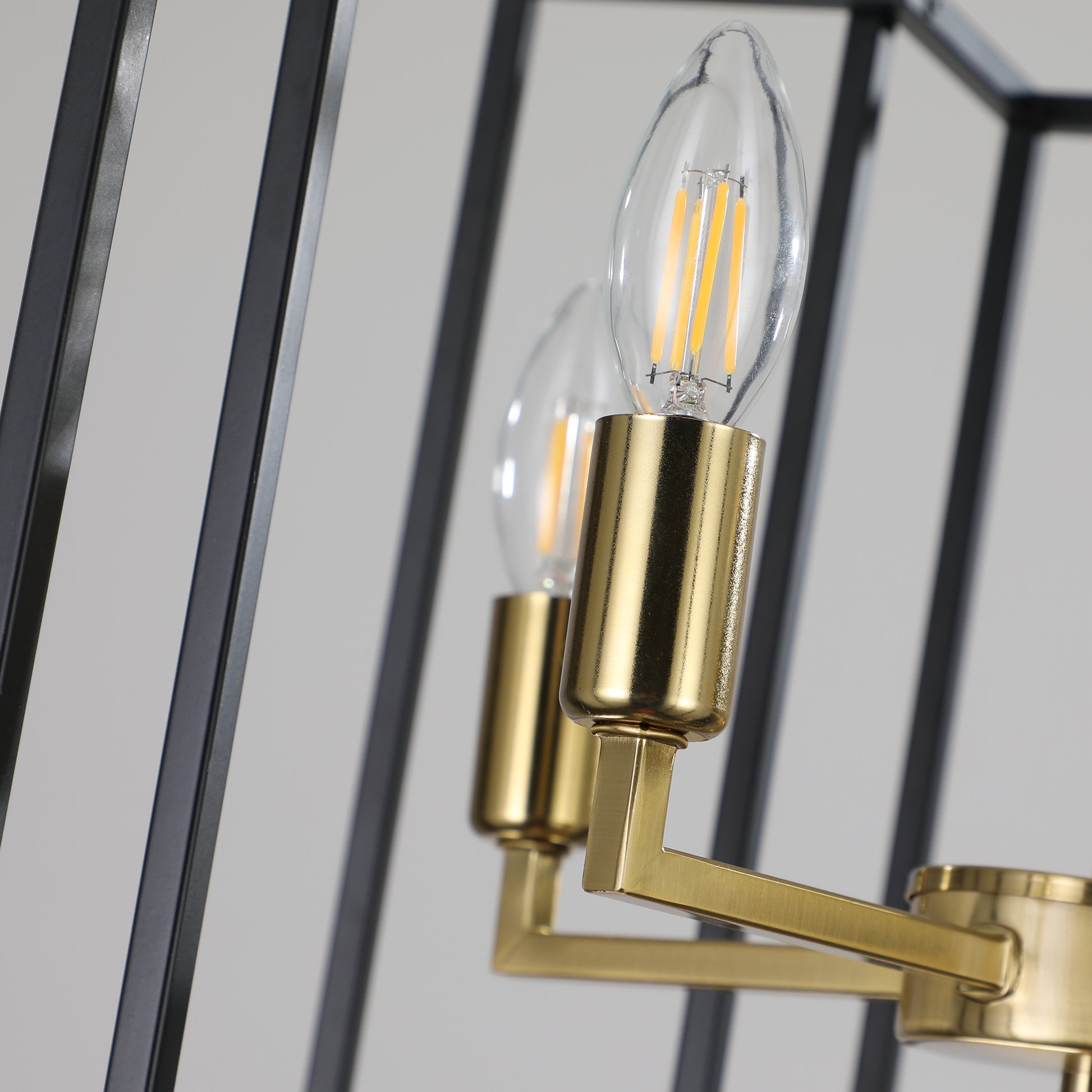 18" 8-Light Black & Gold Geometric Chandelier - view 12