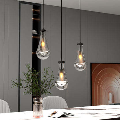 Modern Black Raindrop Pendant Chandelier - view 3