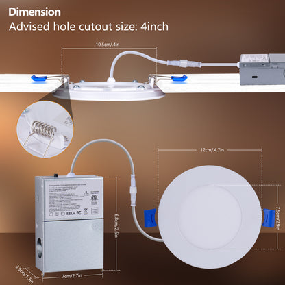 4" White Dimmable Recessed Light, 12-Pack - view 7