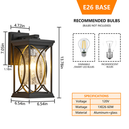 Oil Rubbed Bronze Dusk to Dawn Outdoor Wall Light - view 7