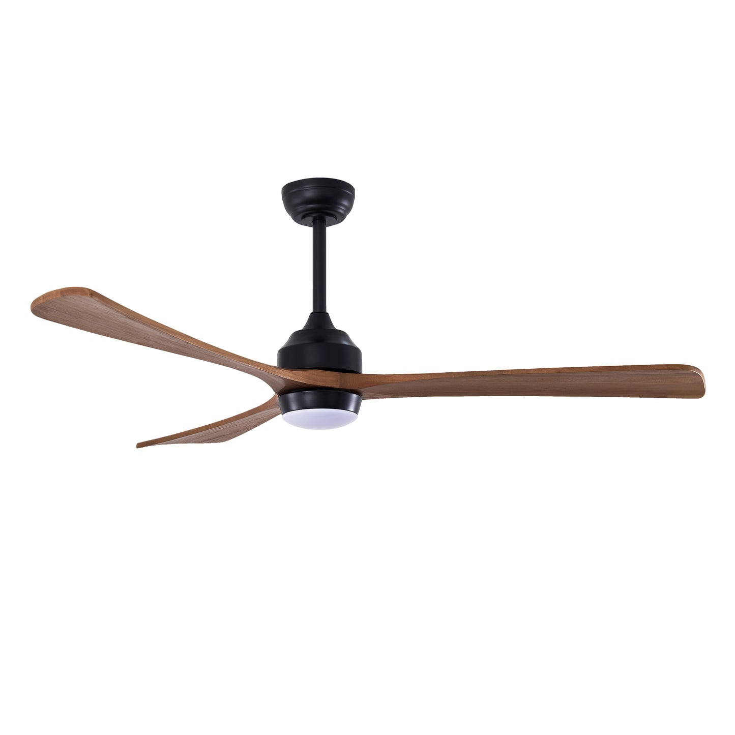 62" Matte Black 3-Blade Solid Wood Ceiling Fan with Remote - view 18