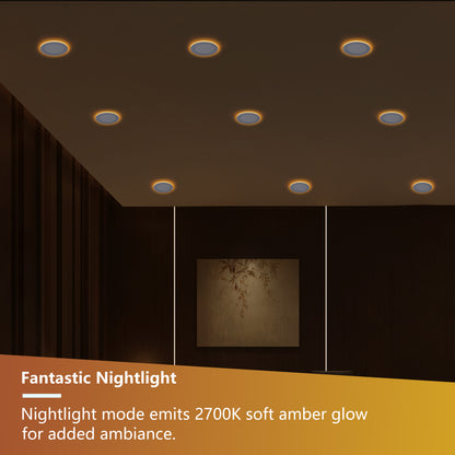 6" White Ultra-Thin LED Recessed Light, 6-Pack - view 6