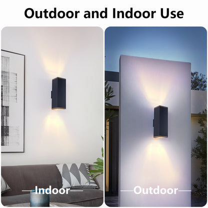 18" Matte Black Outdoor Wall Light, Set of 2 - view 4