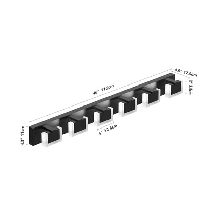 6-Light Matte Black Acrylic LED Vanity Light - view 9