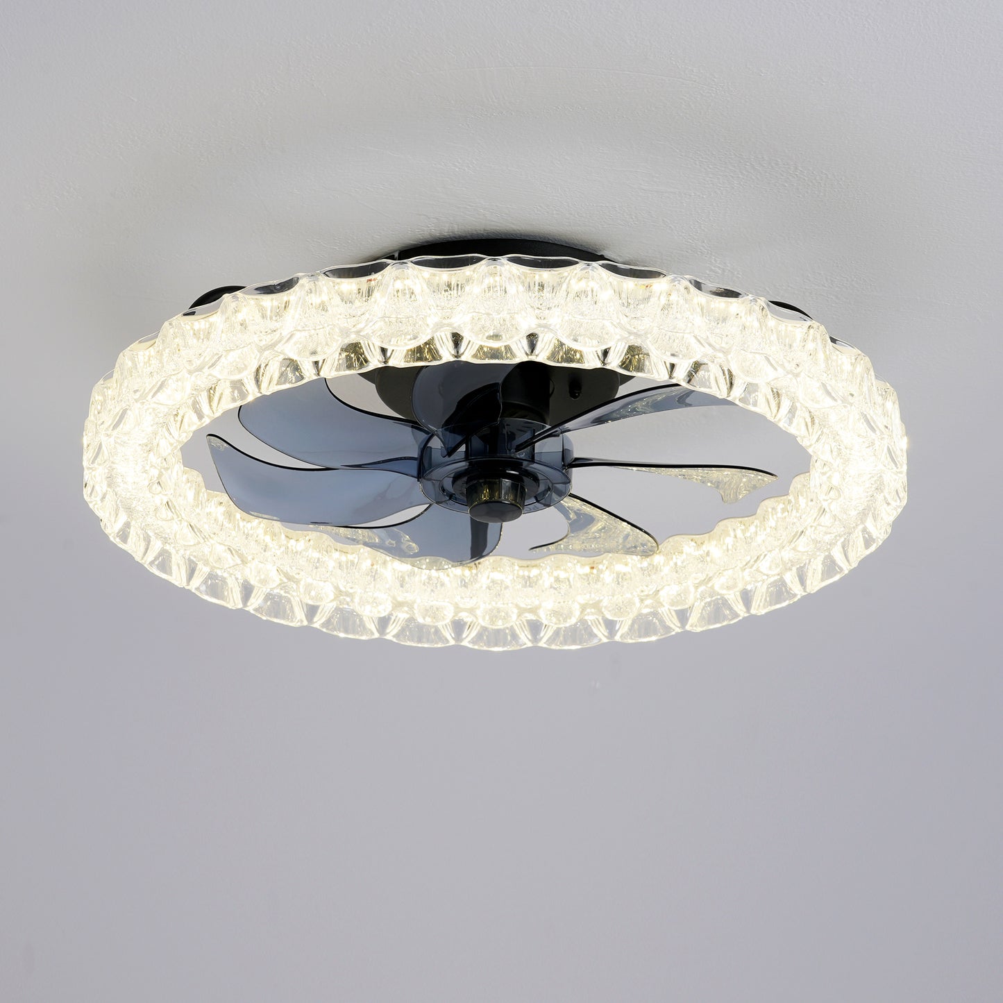Matte Black Galaxy Ceiling Fan with Dimmable LED - view 17