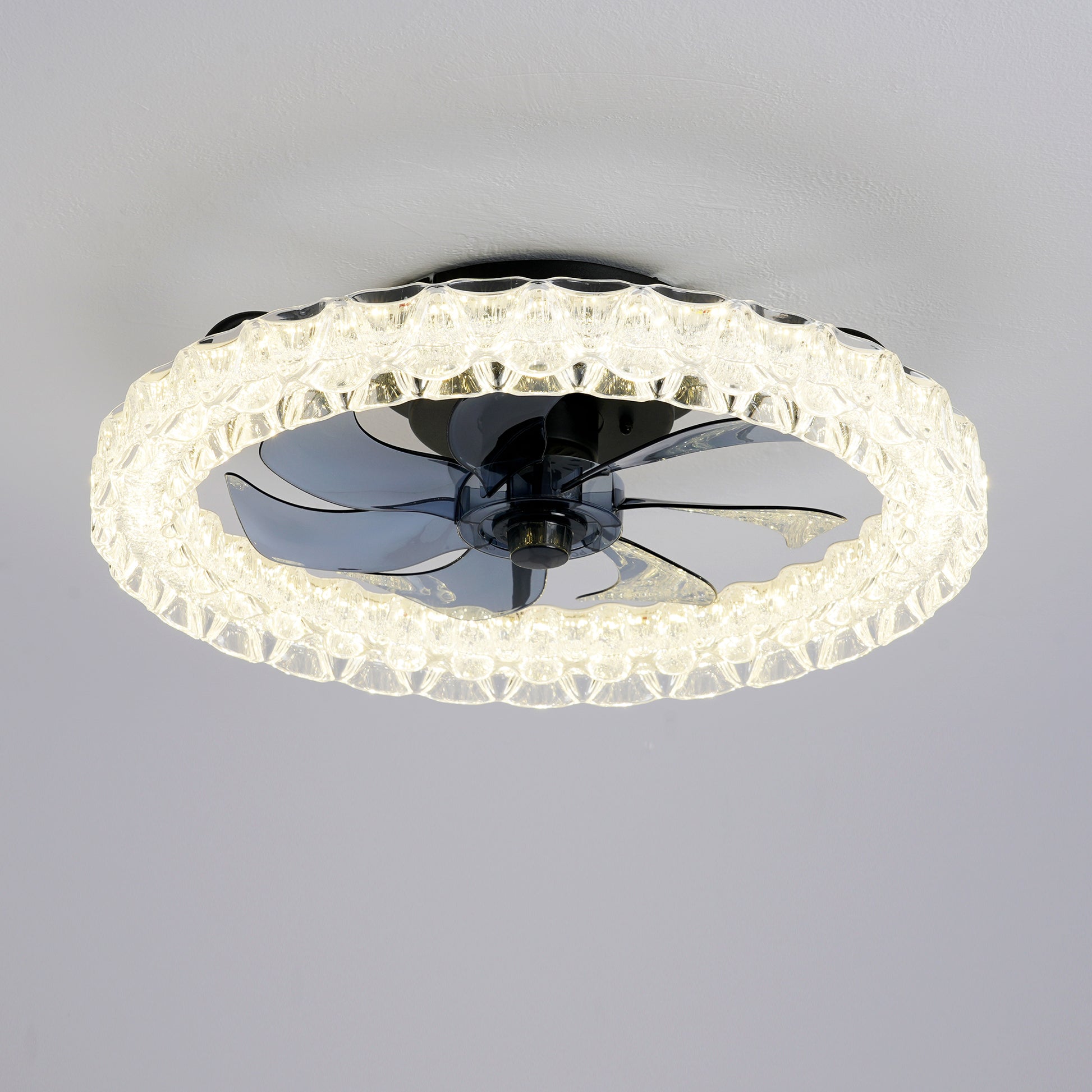 Matte Black Galaxy Ceiling Fan with Dimmable LED - view 17