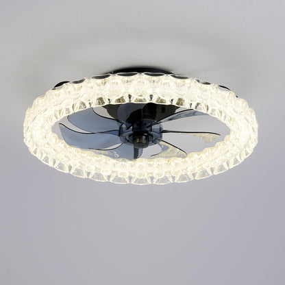 Matte Black Galaxy Ceiling Fan with Dimmable LED - view 17