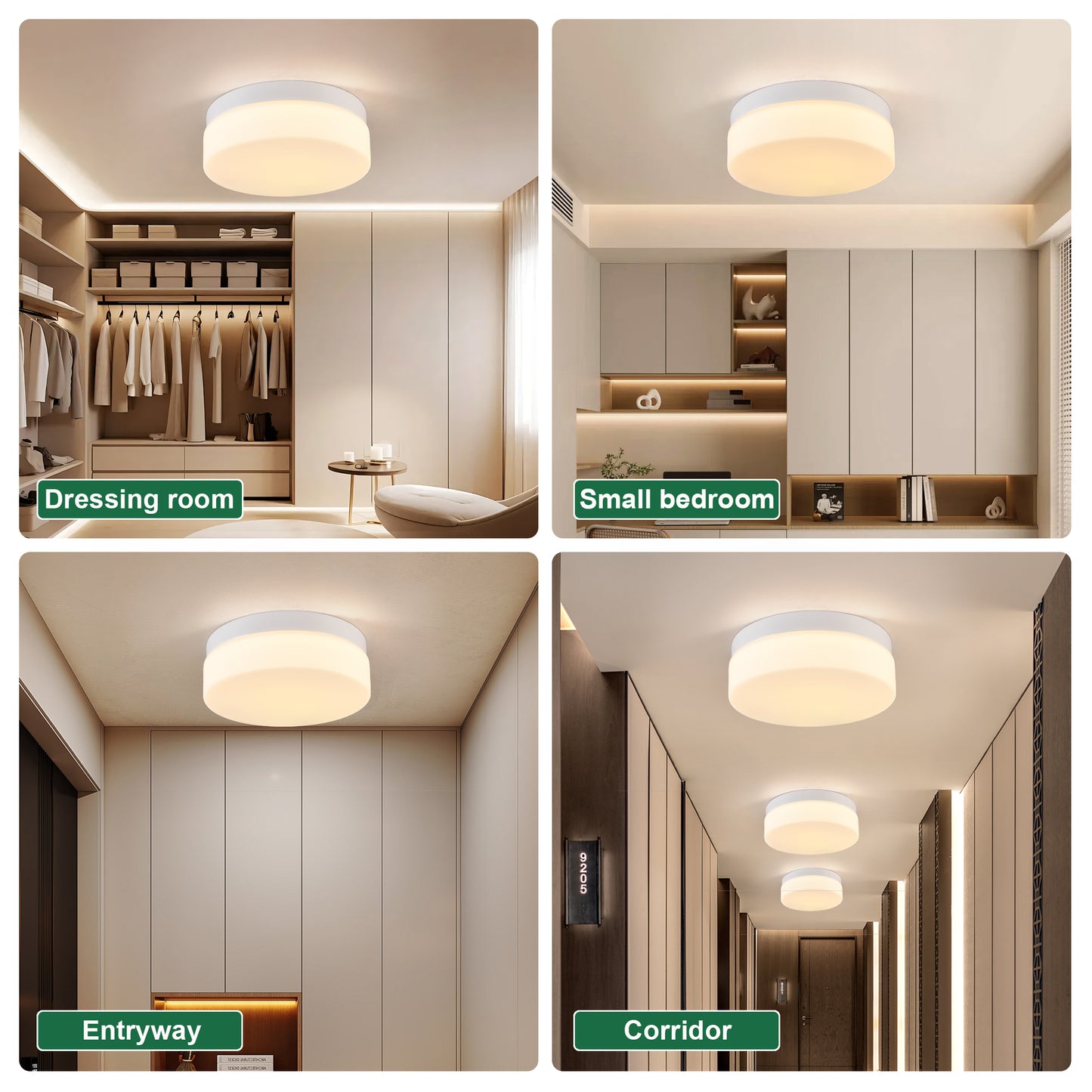 12" White LED Flush Mount Ceiling Light - view 3