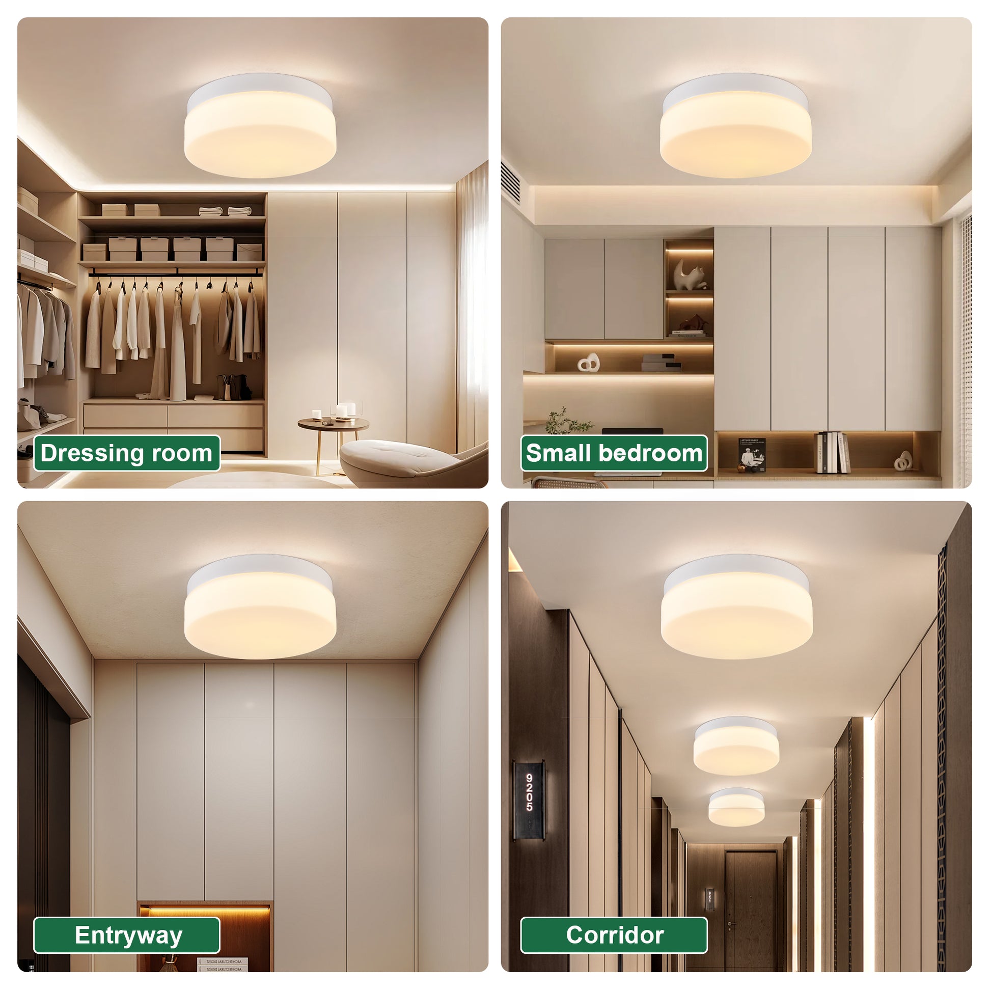 12" White LED Flush Mount Ceiling Light - view 3