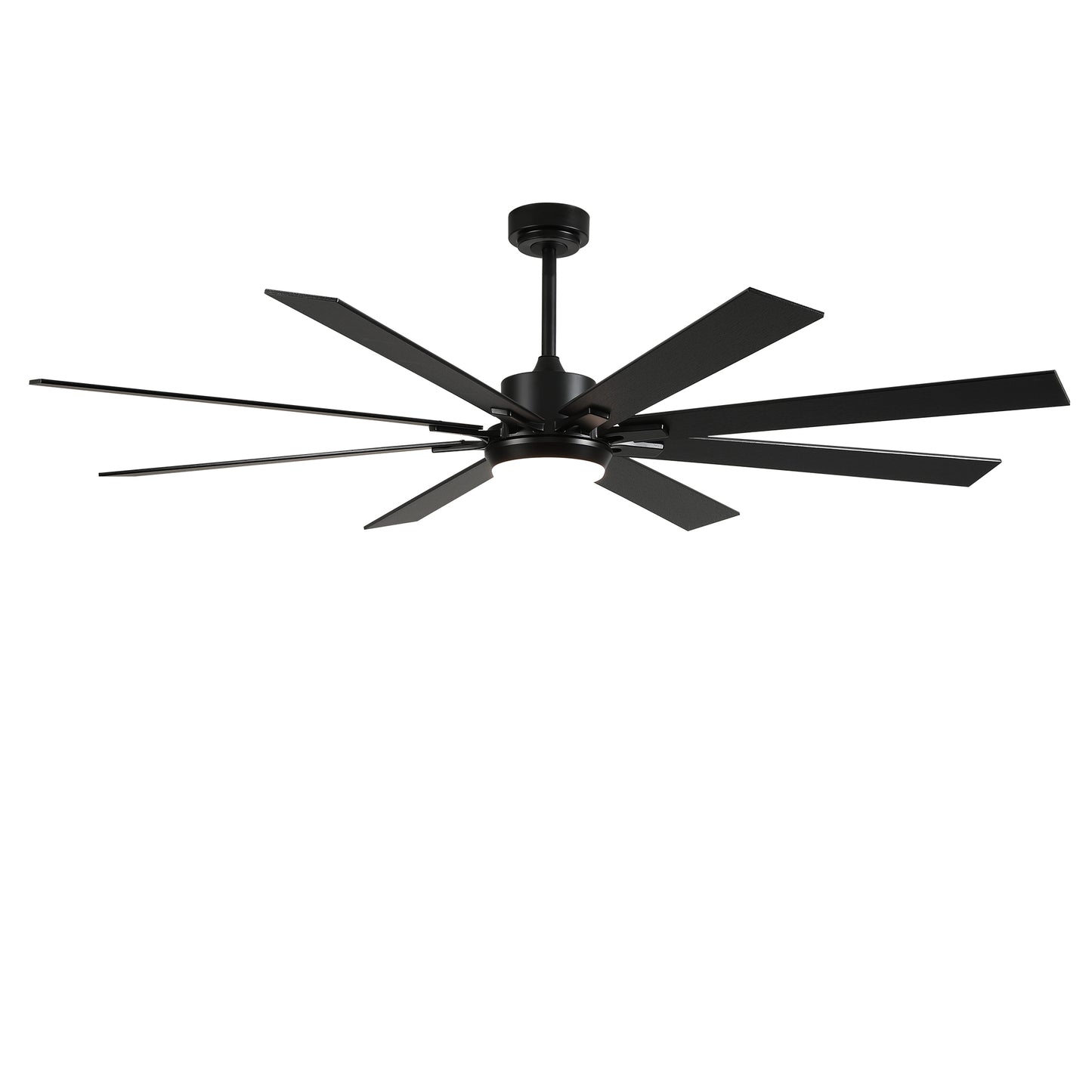 72" Matte Black 8-Blade Ceiling Fan with Dimmable LED - view 21