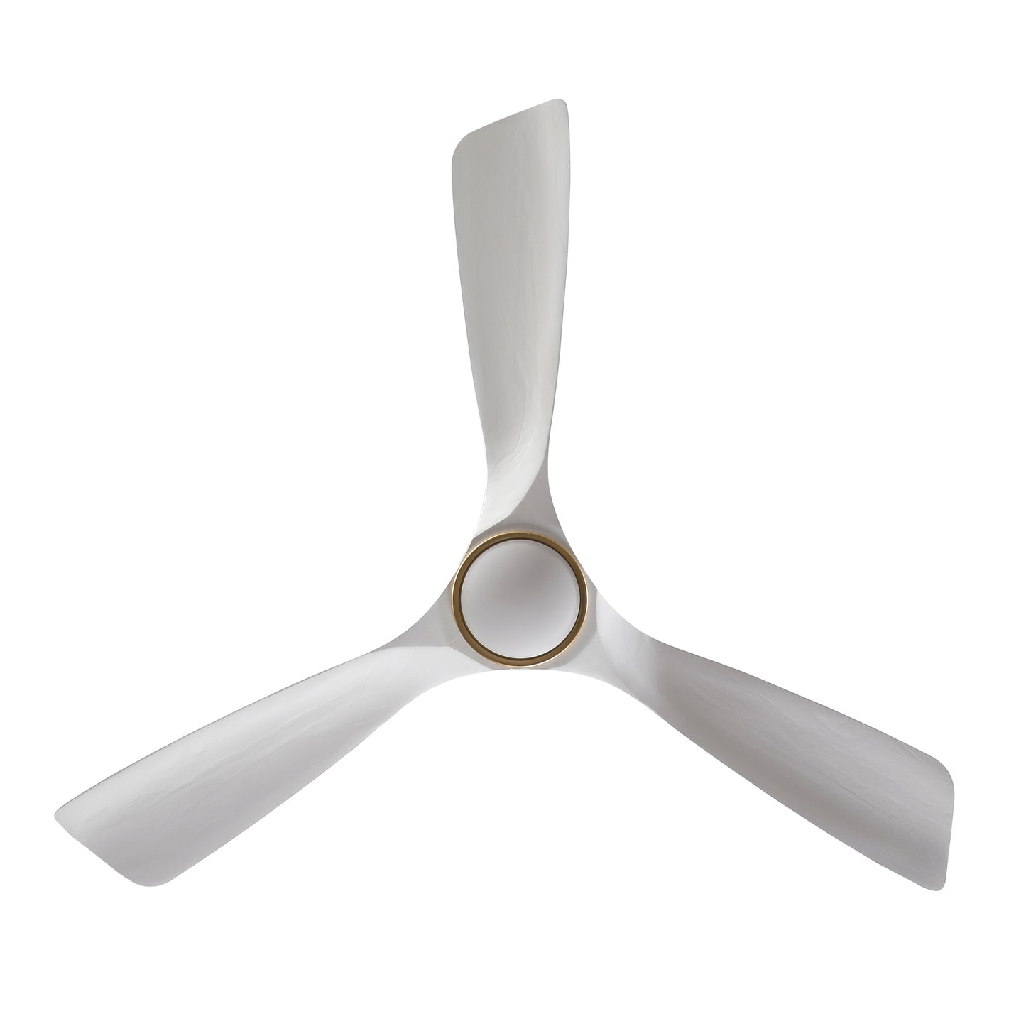 52" Gold and White Solid Wood Ceiling Fan with Dimmable LED - view 15