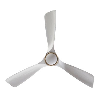 52" Gold and White Solid Wood Ceiling Fan with Dimmable LED - view 15