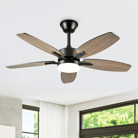 42" Matte Black Plywood Blade Ceiling Fan with Remote - view 2
