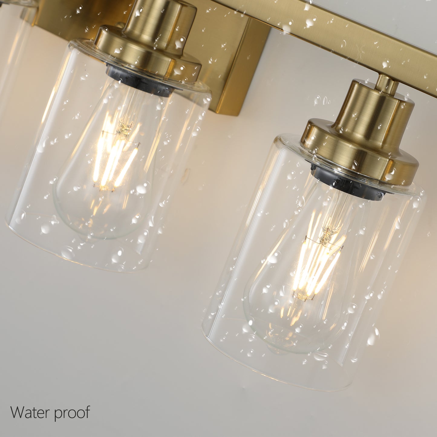 37" 6-Light Gold Vanity Light with Clear Glass - view 6