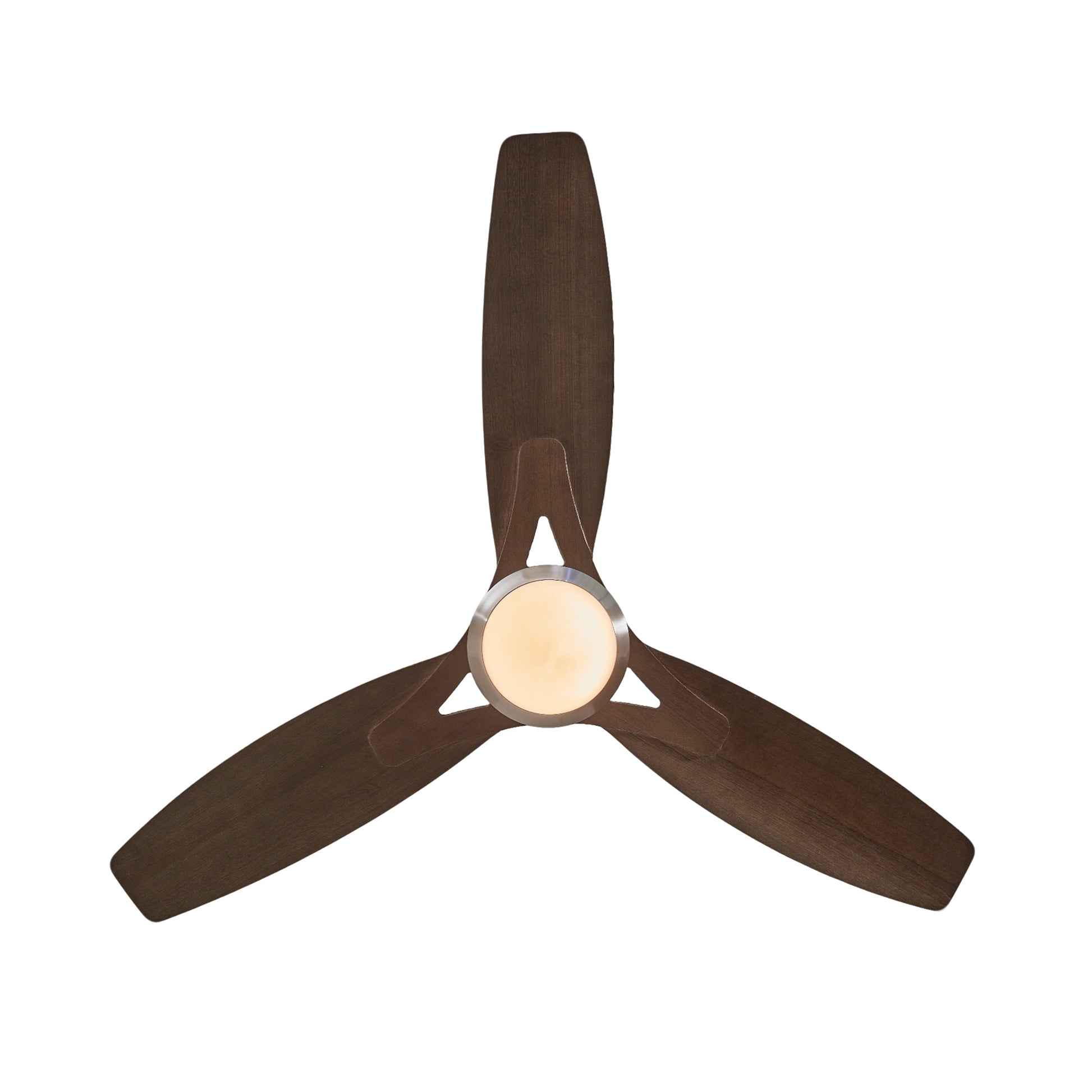 52" Nickel & Wood Reversible Ceiling Fan with Light - view 21